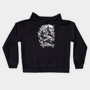 Skeleton skater Kids Hoodie